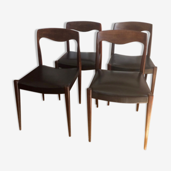 Series of four Scandinavian type chairs