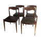 Series of four Scandinavian type chairs