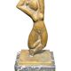 Bronze sculpture of a nude woman on a marble base, signed Patsoglo