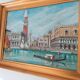Tableau ancien huile sur toile Venise "Piazza San Marco"