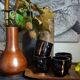Vintage ceramic handle vase