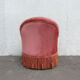 Fauteuil crapaud rose vintage