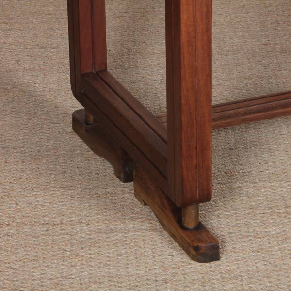 Wood and brass dining table, French craftsmanship, 1940.
