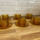 Ensemble de 6 tasses en verre ambré