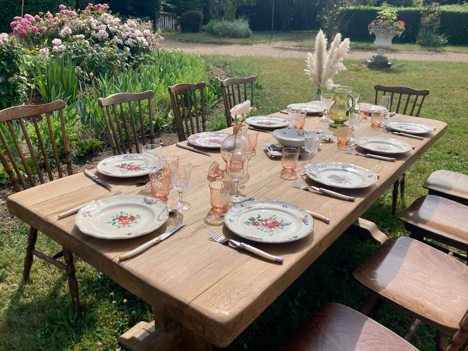 Solid oak monastery table