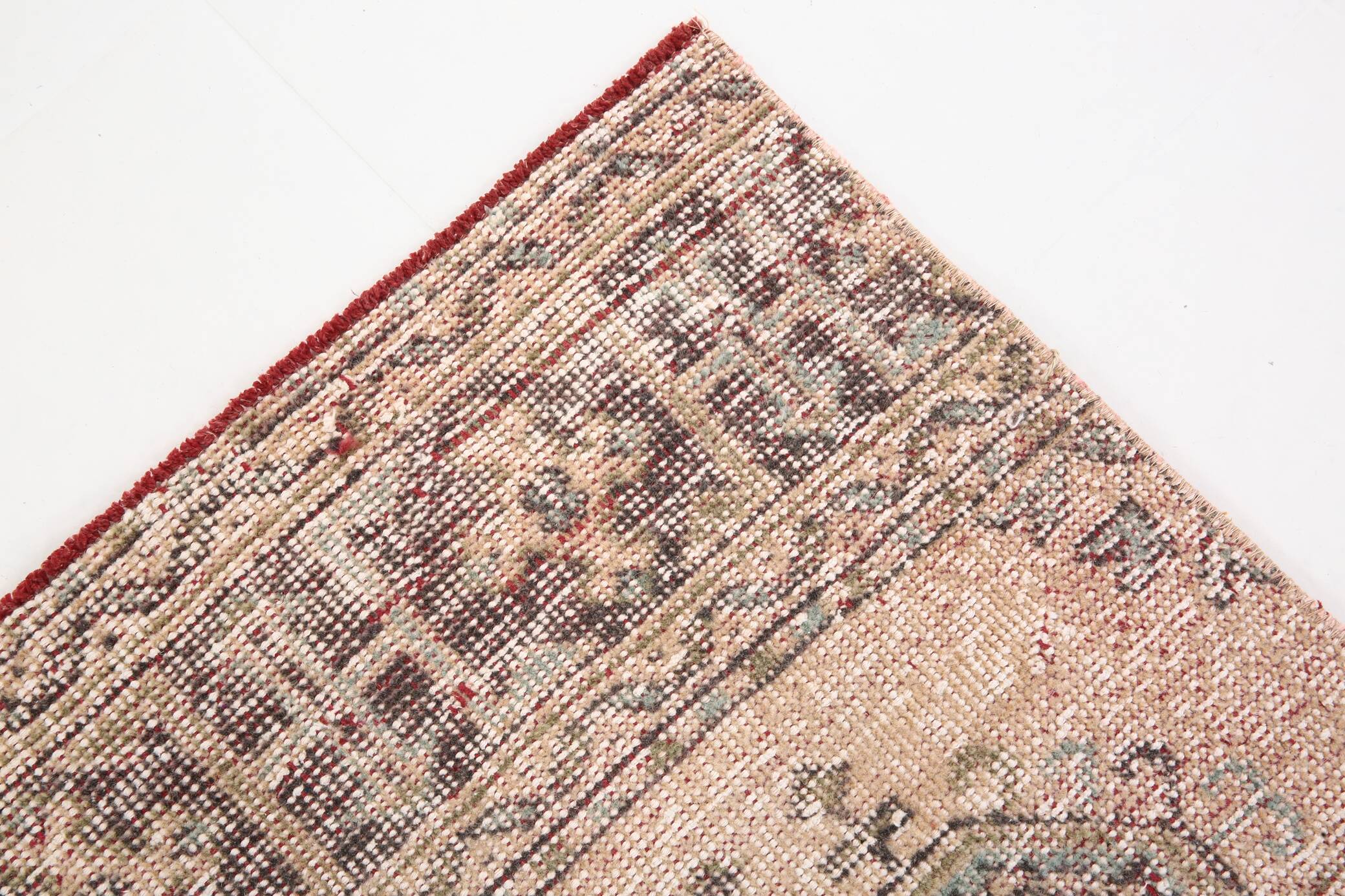 3X12 Soft Wool Orange Turkish Vintage Runner Rug