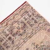 Tapis de course vintage turc orange en laine douce 3X12