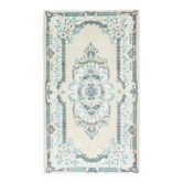 1970s Turkish Oushak Handmade Wool Cotton Beige Area Rug  118x201