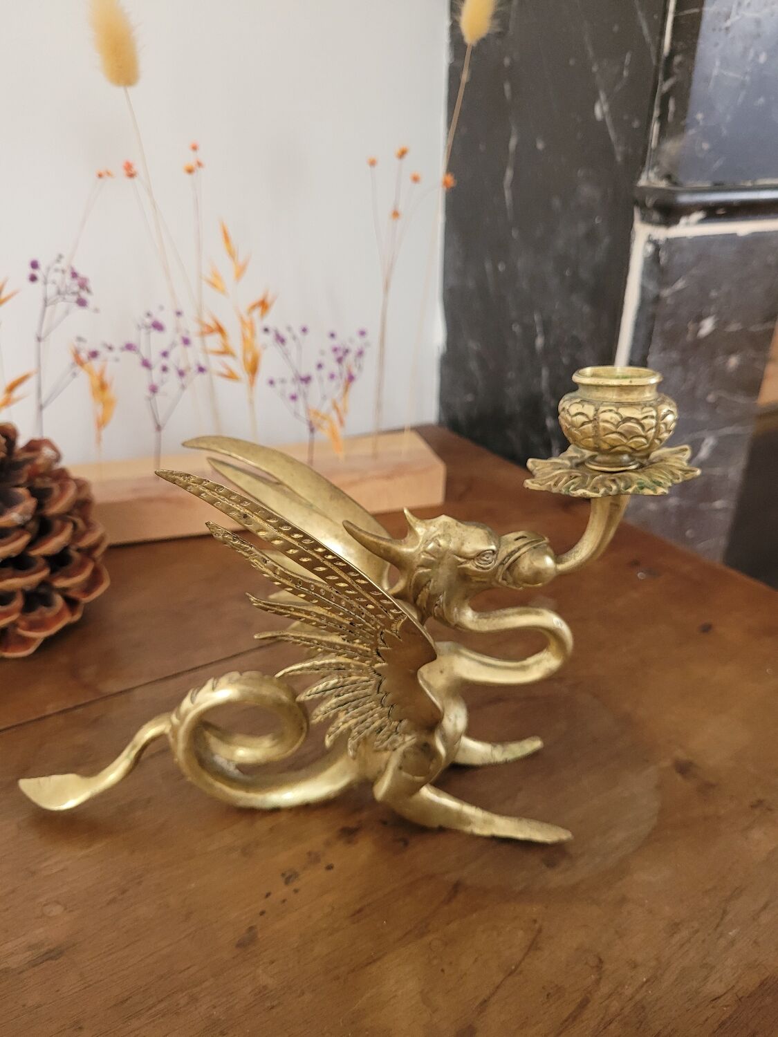 Bronze chandelier dragon no. 1