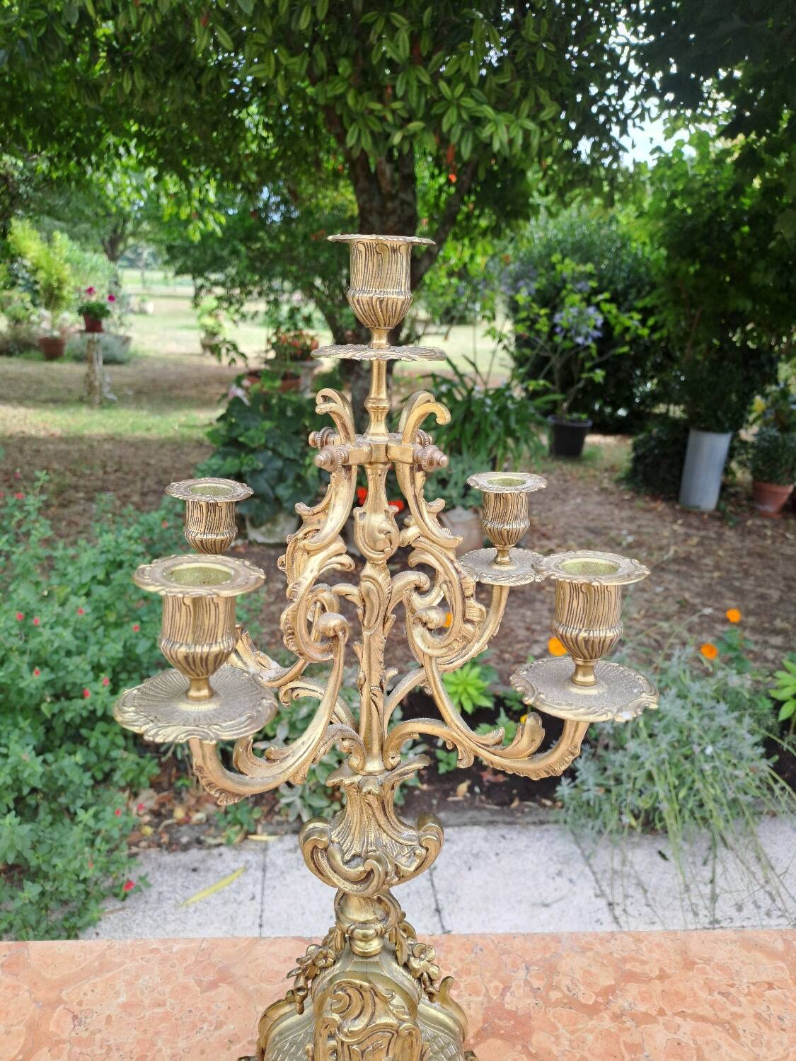 Napoleon III bronze candlestick