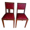 2 chaises en cuir