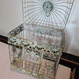 Weathered iron birdcage
