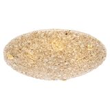 Round bubble ceiling light Murano amber by Hillebrand, Germany, 1970s