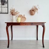 Old table - wooden desk with curved legs