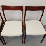 Set of 4 vintage Scandinavian teak chairs from the 60s