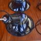 Pair of suspensions in black enamelled sheet metal 50s