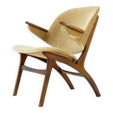 Fauteuil Lounge Danois Rétro Vintage Mid-Century Années 50 60 Teck Chêne Années 70