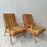 Pair of compass foot chairs