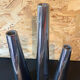 Trio of aluminum candle holders year 90