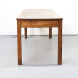 Long Antique Rustic Farmhouse Dining Table from Oak