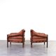 Mid-Century Oak & Leather Armchairs by Arne Norell for Coja, 1960s, Set 4