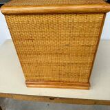 Rattan bedside table
