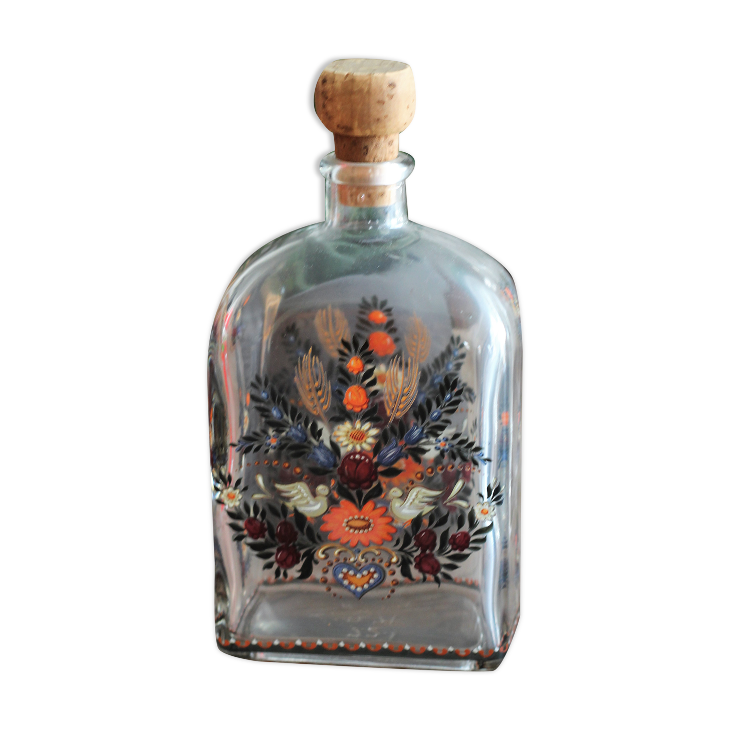 Carafe painted on glass