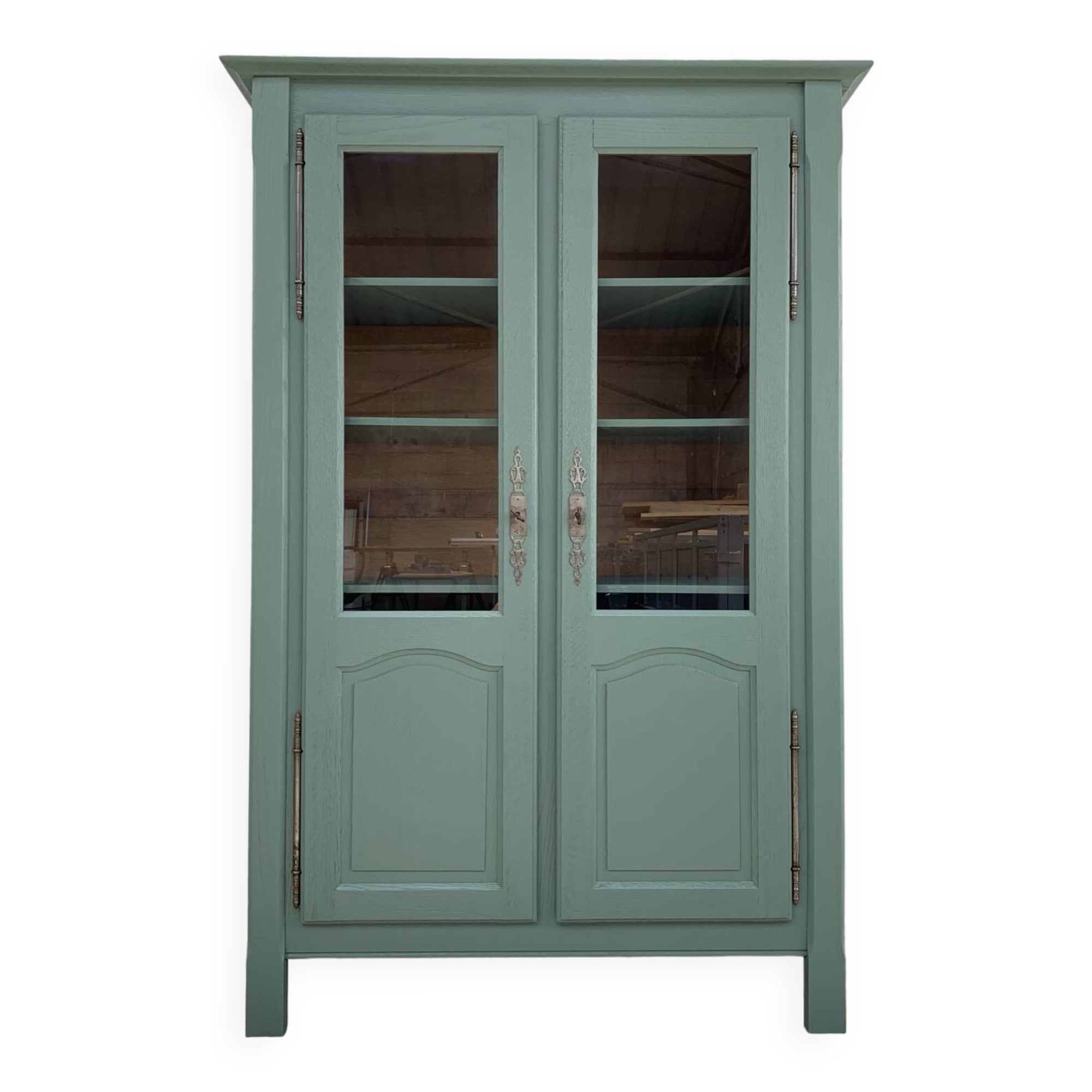 Solid oak cabinet / display case