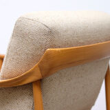 Cherrywood Antimott Lounge Chair by Walter Knoll, 1960s