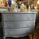 Commode rechampie couleur taupe