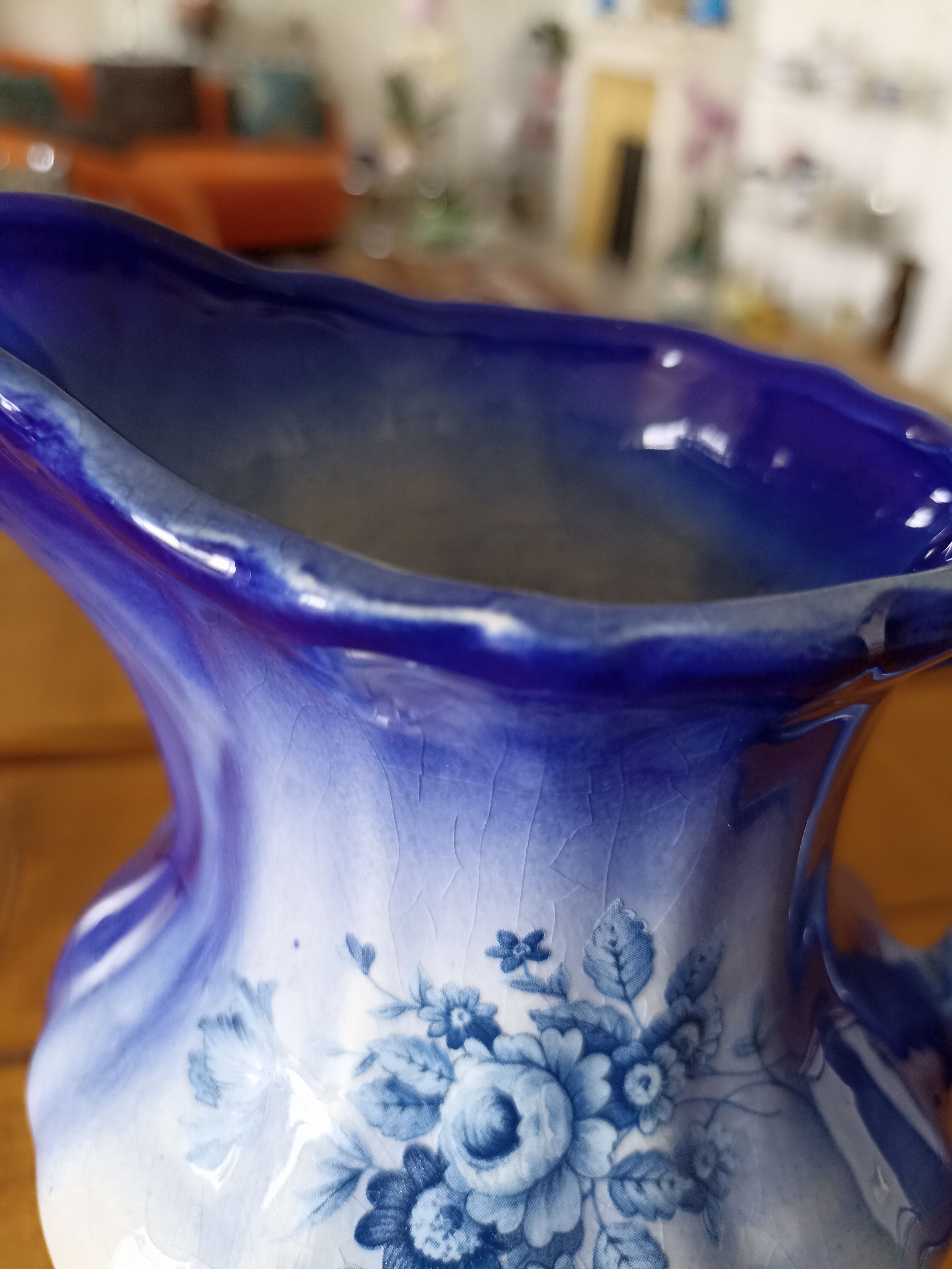 Pottery pitcher Mayfayre Staffordshire England