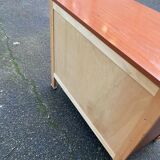 Commode vintage Louis XV en bois imitation des années 80