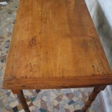 Pitch pine desk false bamboo Napoleon III