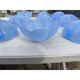 Set of 9 vintage blue opaline glass pendants