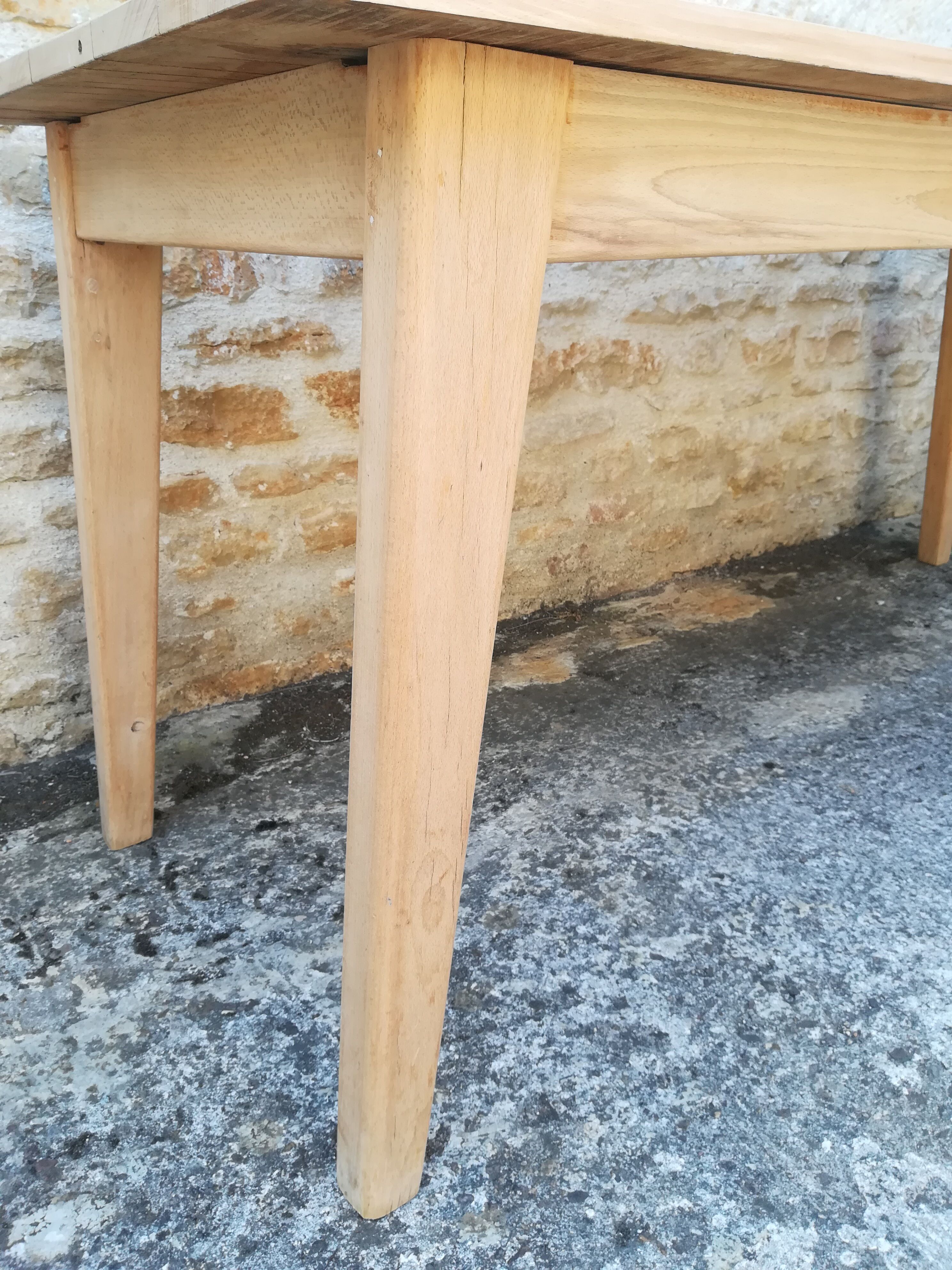 Beech farmhouse table