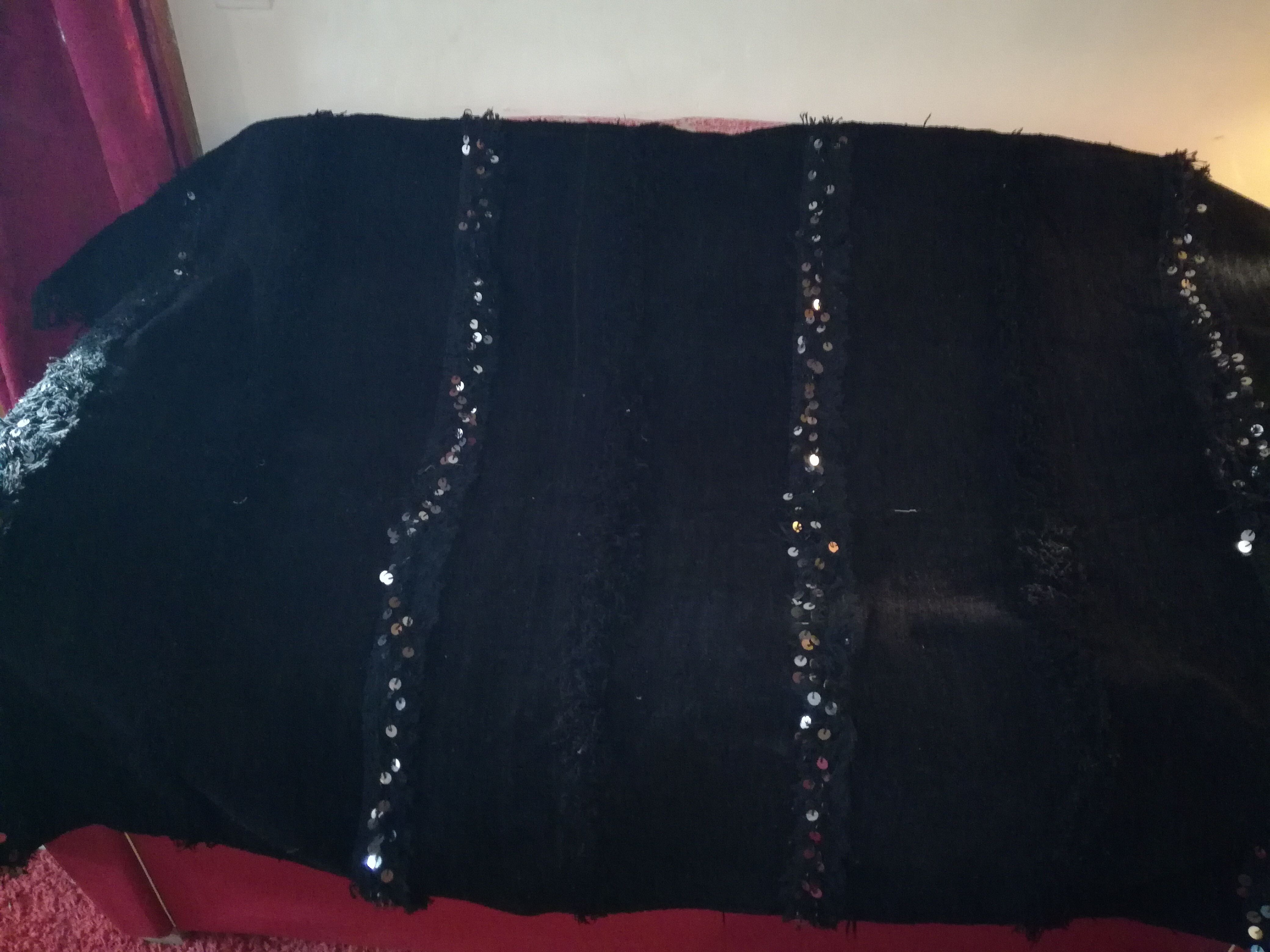 190x120cm black Handira carpet