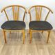 Paire de chaises scandinaves en hêtre