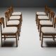 Brutalist dining chairs, France, 1960s