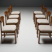 Chaise de salle à manger brutaliste, France, années 1960