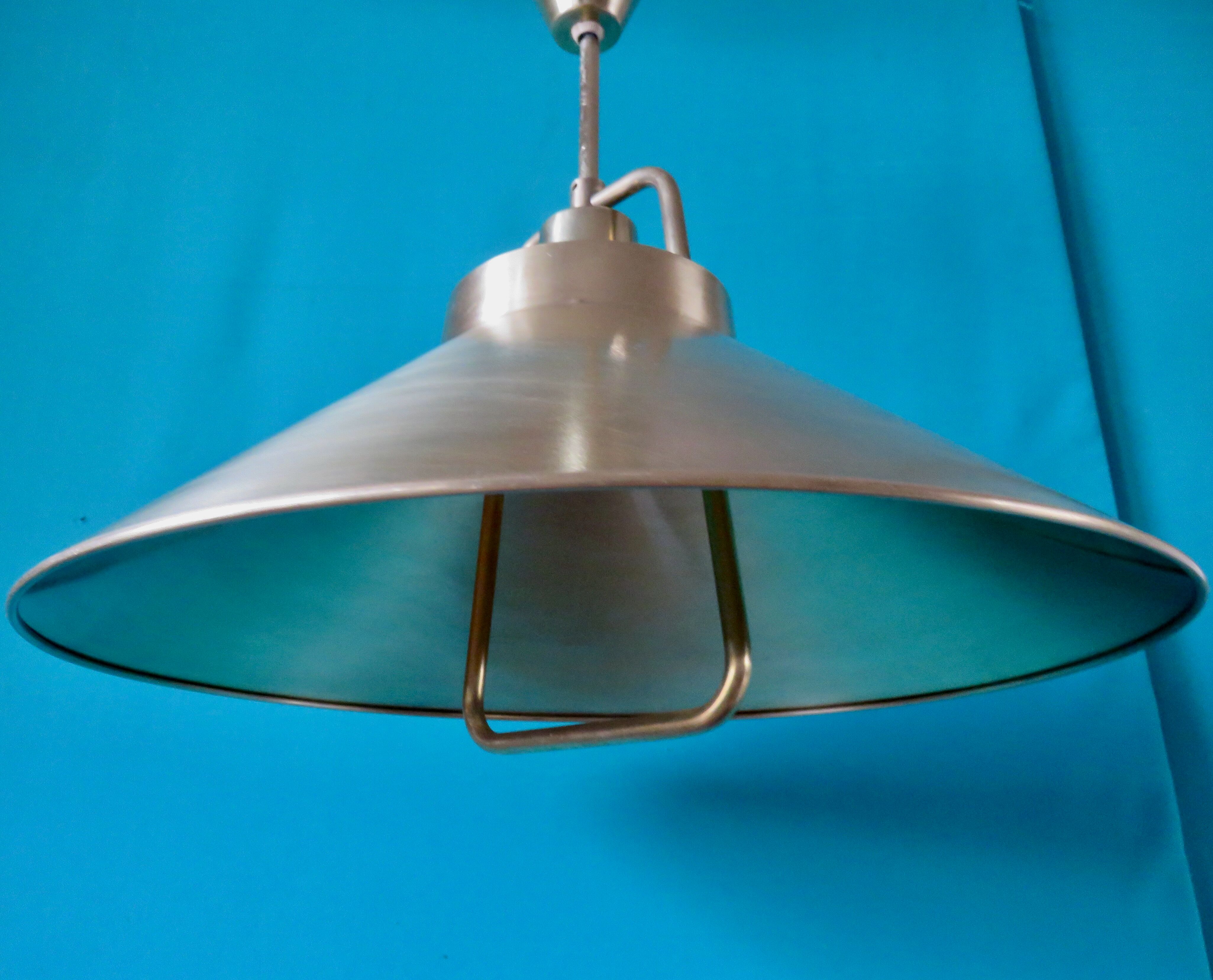 Brass pendant light by Frits Schlegel for LYFA Denmark 1967