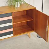 U 458 pink and grey sideboard by Jiri Jiroutek for Interier Praha 1960