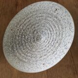 White speckled Clichy glass lampshade with gold edging