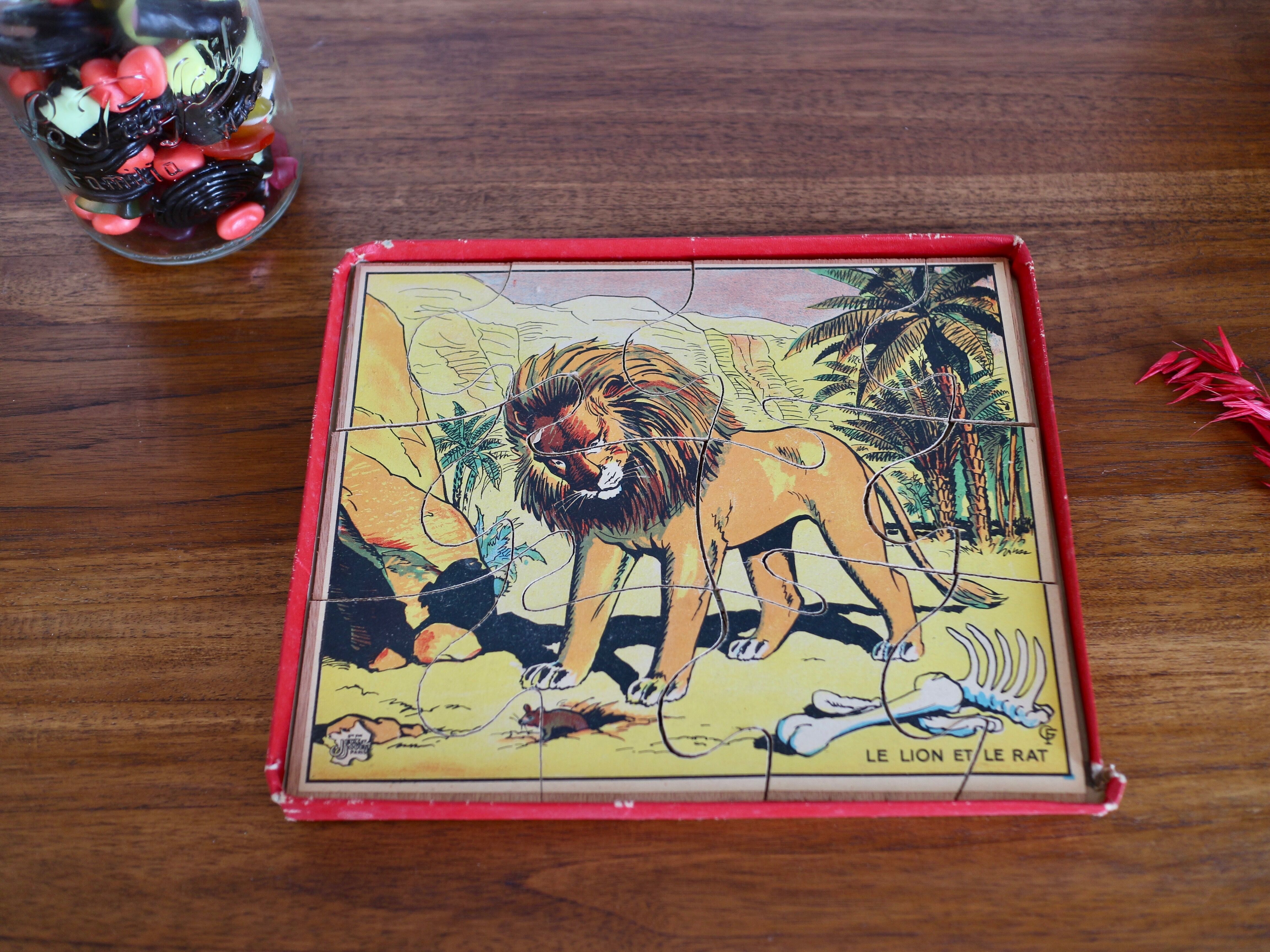 Ancient wooden puzzle the Fables of the Fountain