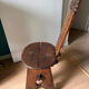 Rustic wooden chair folk art