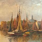 Painting by Fernand Weil "Seen on the port"