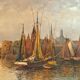 Painting by Fernand Weil "Seen on the port"