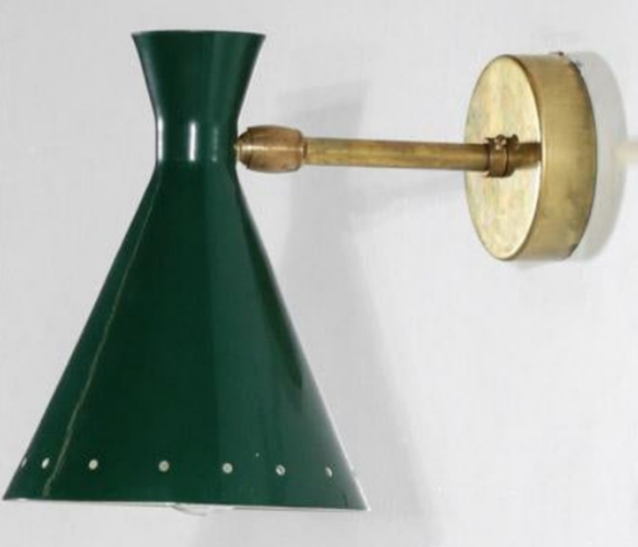 Pair of wall light apply cocotte green duck
