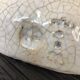 Woman bust in cracked ceramic Art deco