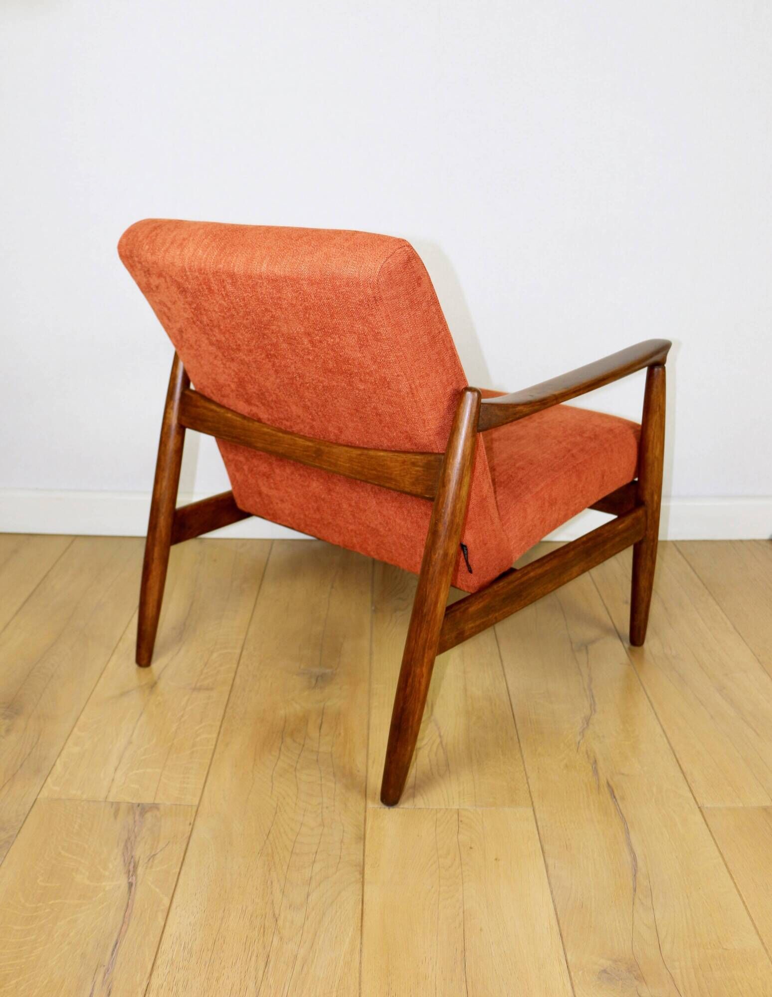 GFM-64 armchair, design by Edmund Homa from the 70s, terracotta brick