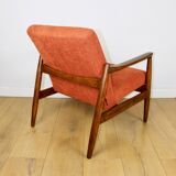 Fauteuil GFM-64, design Edmund Homa des années 70, brique en terre cuite